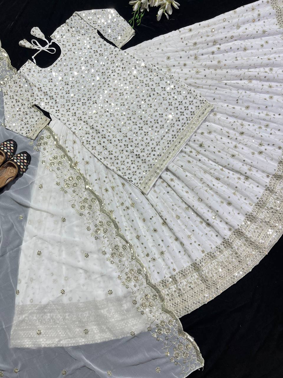 Ethereal White Gilded Heritage Couture